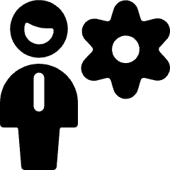 Single Man Setting Icon from Ultimate Bold Set