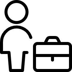 Single Neutral Briefcase Icon from Ultimate Light Set