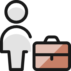 Single Neutral Briefcase Icon from Ultimate Colors Set