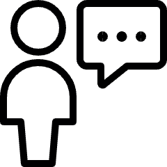 Single Neutral Chat Icon from Ultimate Light Set