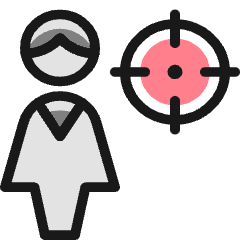 Single Woman Aim Icon from Ultimate Colors Set