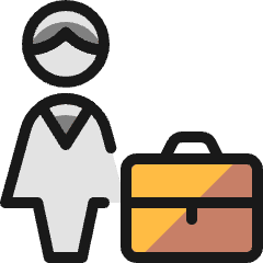 Single Woman Briefcase Icon from Ultimate Colors Set