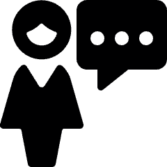 Single Woman Chat Icon from Ultimate Bold Set