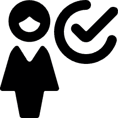 Single Woman Check Icon from Ultimate Bold Set