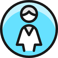 Single Woman Circle Icon from Ultimate Colors Set