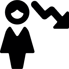 Single Woman Decrease Icon from Ultimate Bold Set