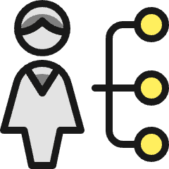 Single Woman Hierachy Icon from Ultimate Colors Set