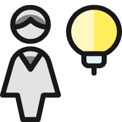 Single Woman Idea Icon from Ultimate Colors Set