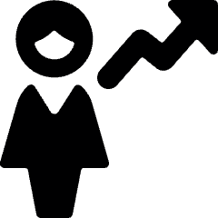 Single Woman Increase Icon from Ultimate Bold Set