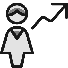 Single Woman Increase Icon from Ultimate Colors Set
