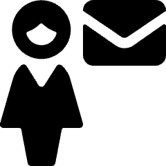 Single Woman Mail Icon from Ultimate Bold Set