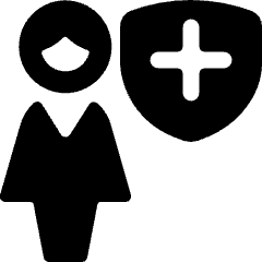 Single Woman Shield Icon from Ultimate Bold Set