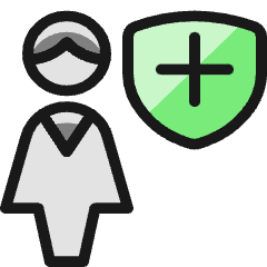 Single Woman Shield Icon from Ultimate Colors Set