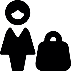 Single Woman Shopping Bag Icon from Ultimate Bold Set