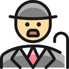 Famous People Man Charlie Chaplin Icon from Ultimate Colors Set