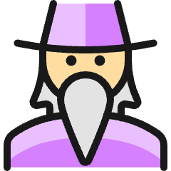 Famous People Man Merlin 1 Icon from Ultimate Colors Set