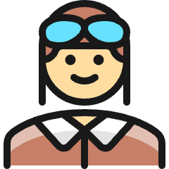 History Man Aviator Icon from Ultimate Colors Set