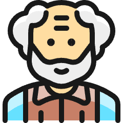 Old People Man 2 Icon from Ultimate Colors Set