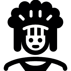 Avatar Red Indian Man Icon from Ultimate Bold Set