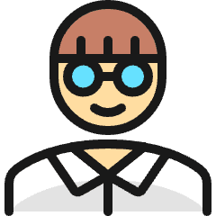 People Man Glasses 1 Icon from Ultimate Colors Set