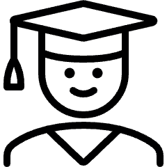 People Man Graduate Icon from Ultimate Light Set