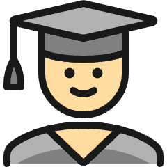 People Man Graduate Icon from Ultimate Colors Set