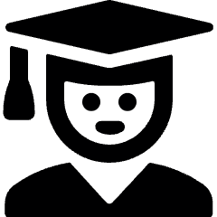 People Man Graduate Icon from Ultimate Bold Set