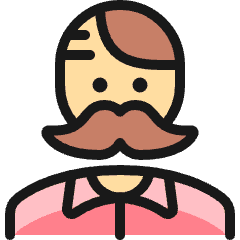 People Man Moustache 1 Icon from Ultimate Colors Set