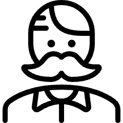 People Man Moustache 1 Icon from Ultimate Light Set