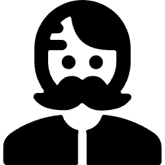 People Man Moustache 1 Icon from Ultimate Bold Set