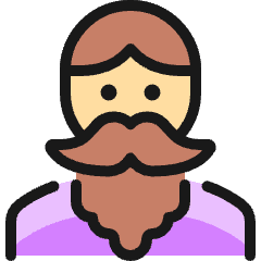 Peopleman Moustache 2 Icon from Ultimate Colors Set