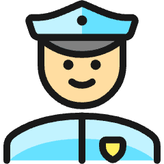 Police Man 1 Icon from Ultimate Colors Set
