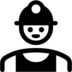 Avatar Mine Worker Man Icon from Ultimate Bold Set