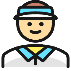 Professions Man Clerk Icon from Ultimate Colors Set