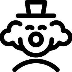 Professions Man Clown Icon from Ultimate Regular Set