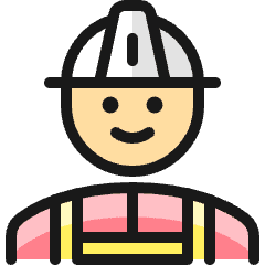 Professions Man Construction 1 Icon from Ultimate Colors Set