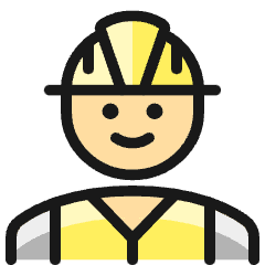 Professions Man Construction 2 Icon from Ultimate Colors Set