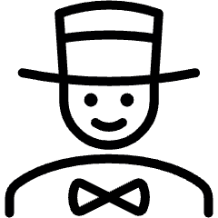 Professions Man Magician Icon from Ultimate Light Set