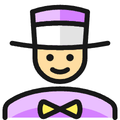 Professions Man Magician Icon from Ultimate Colors Set