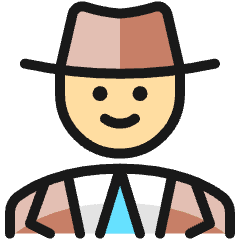 Vintage Man 1 Icon from Ultimate Colors Set