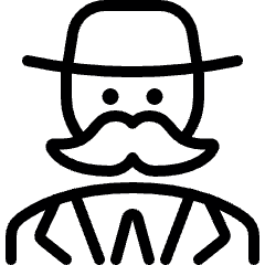 Vintage Man Moustache 1 Icon from Ultimate Light Set