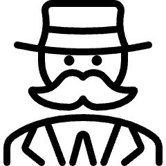 Vintage Man Moustache 2 Icon from Ultimate Light Set