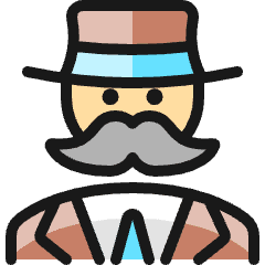 Vintage Man Moustache 2 Icon from Ultimate Colors Set