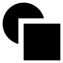 Circle And Square Shape Icon from Sharp Solid Set