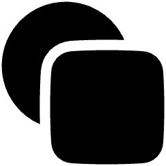 Circle And Square Shape Icon from Plump Solid Set