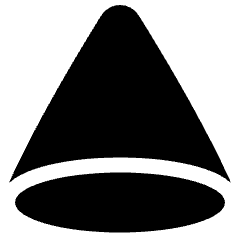 Cone Shape Icon from Plump Solid Set