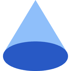 Cone Shape Icon from Sharp Flat Set
