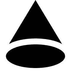 Cone Shape Icon from Sharp Solid Set