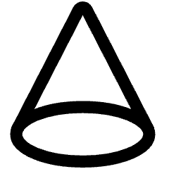 Cone Shape Icon from Core Line Set
