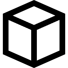 Cube Shape Icon from Sharp Line Set